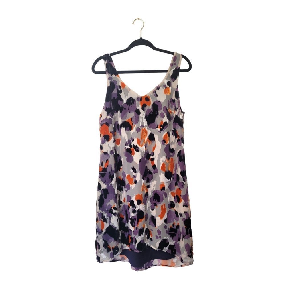 CAbi Purple and Orange Mini Dress